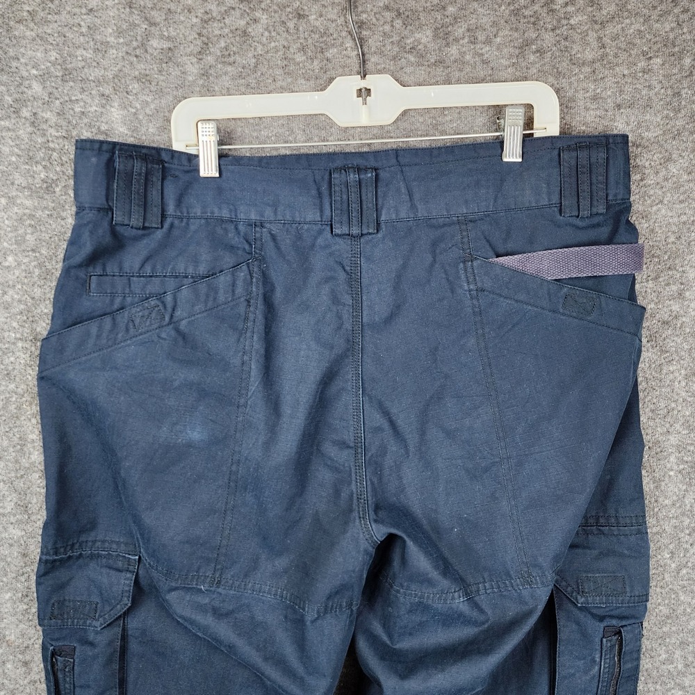 5.11 Tactical‎ Cargo Pants Mens 40x33 Navy Blue Ripstop Multi-Pocket Utility - Picture 12 of 16
